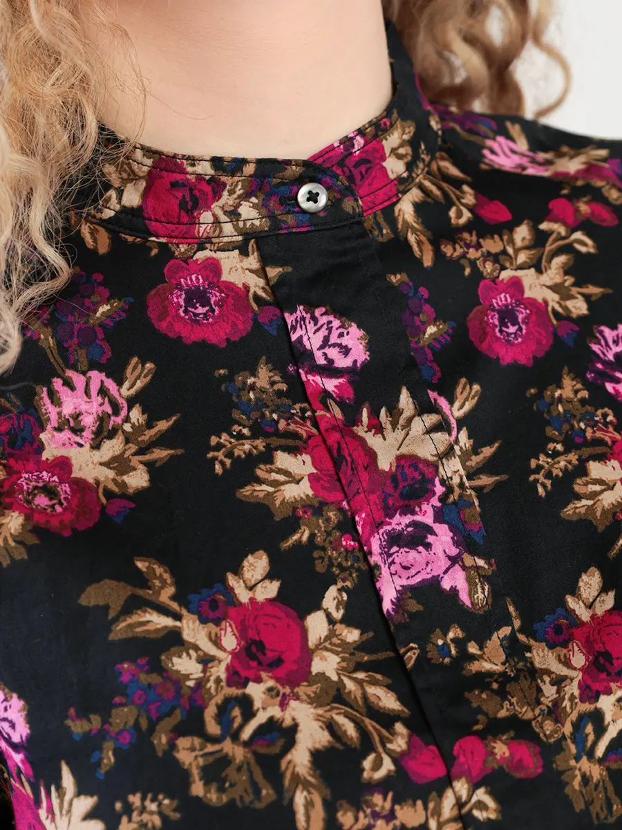 Блуза из органического хлопка с цветочным принтом